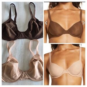 SKIMS Brown and Tan Bras